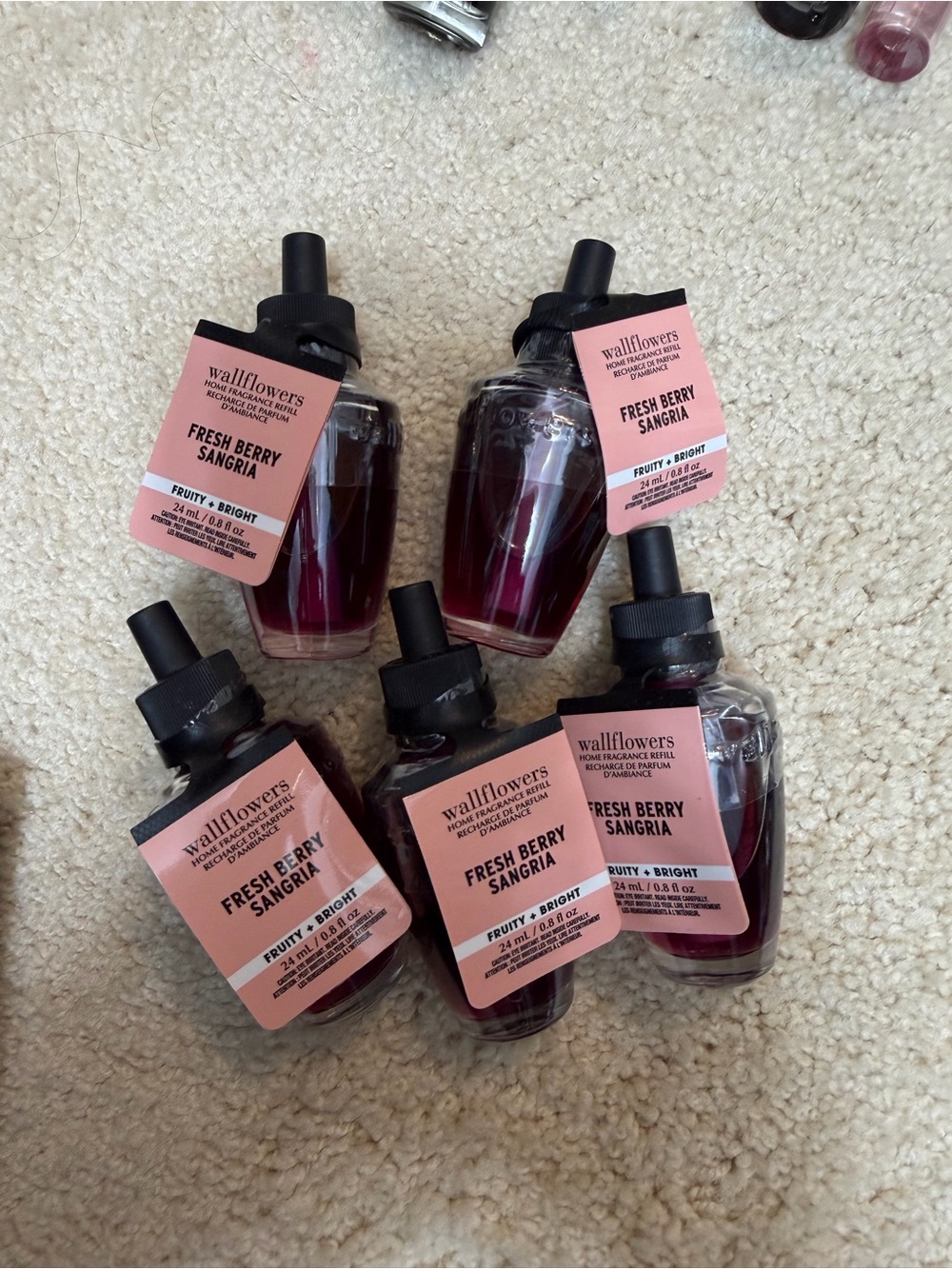 NEW NWT 5 Bath and Body Works Refills - Fresh Berry Sangria